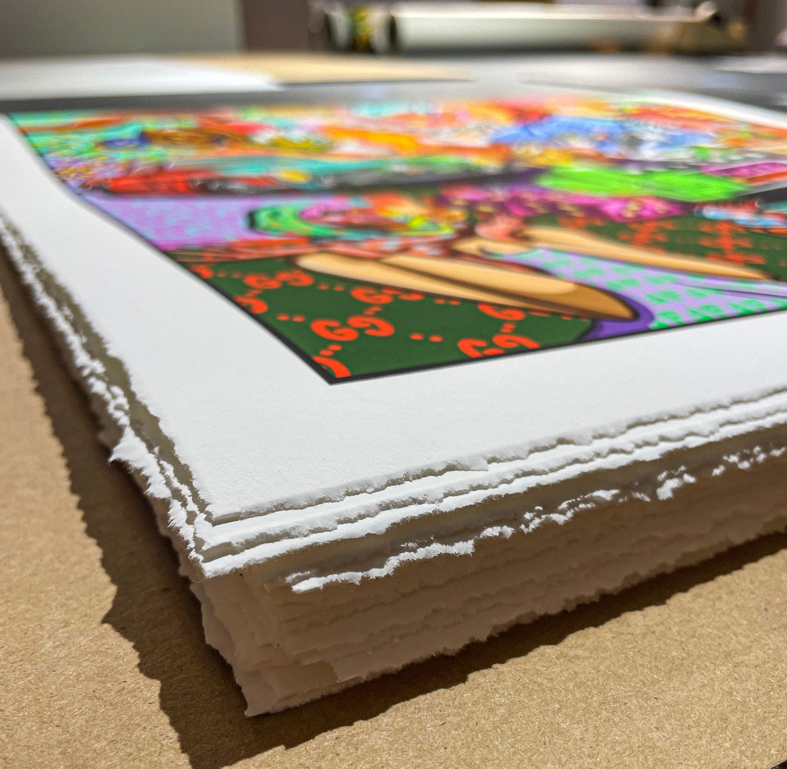 Stack of Deckled Edge prints on Moab Entrada Rag fine art paper for Ricky Heeraman