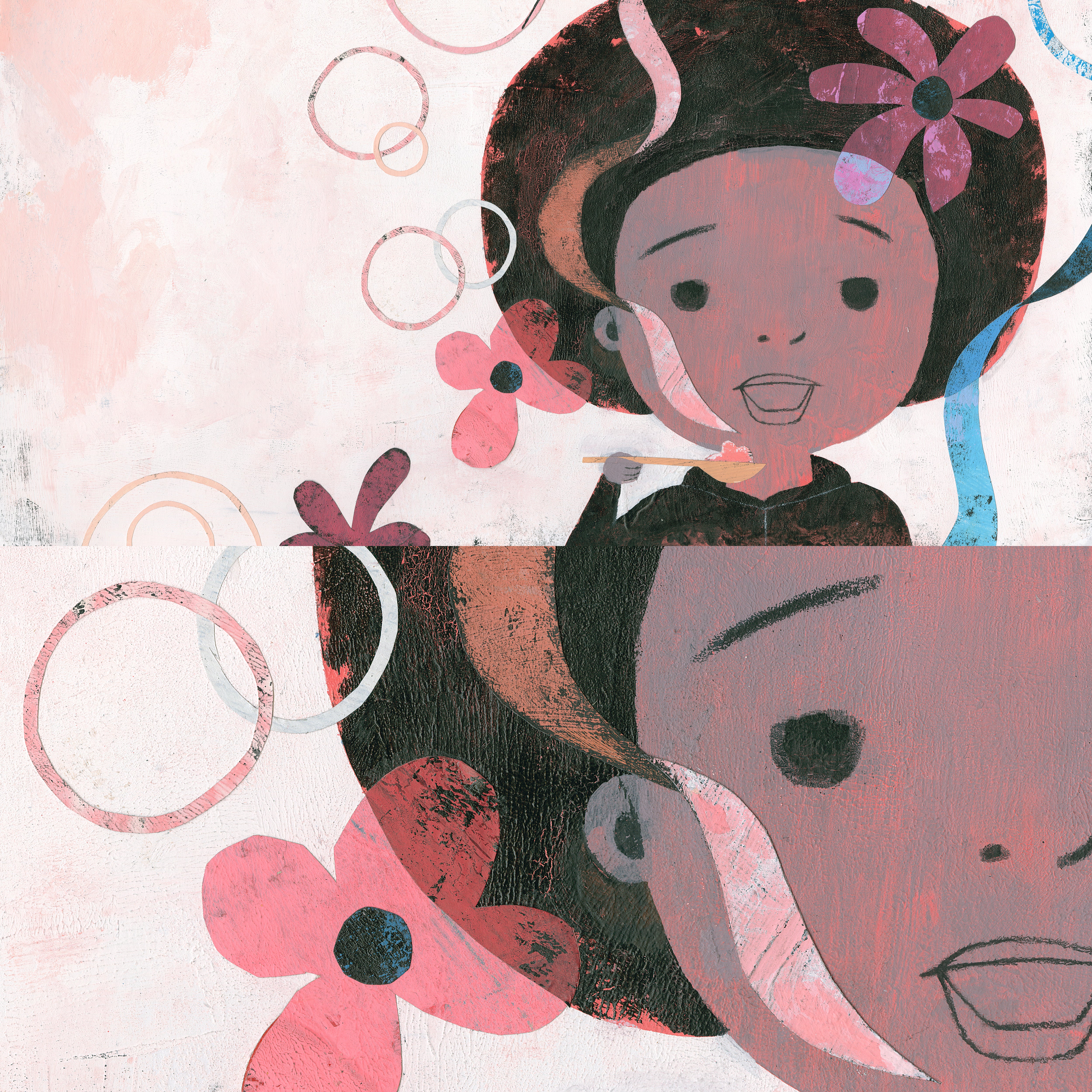 High resolution scan of Sean Qualls artwork for The Idea In You by Questlove