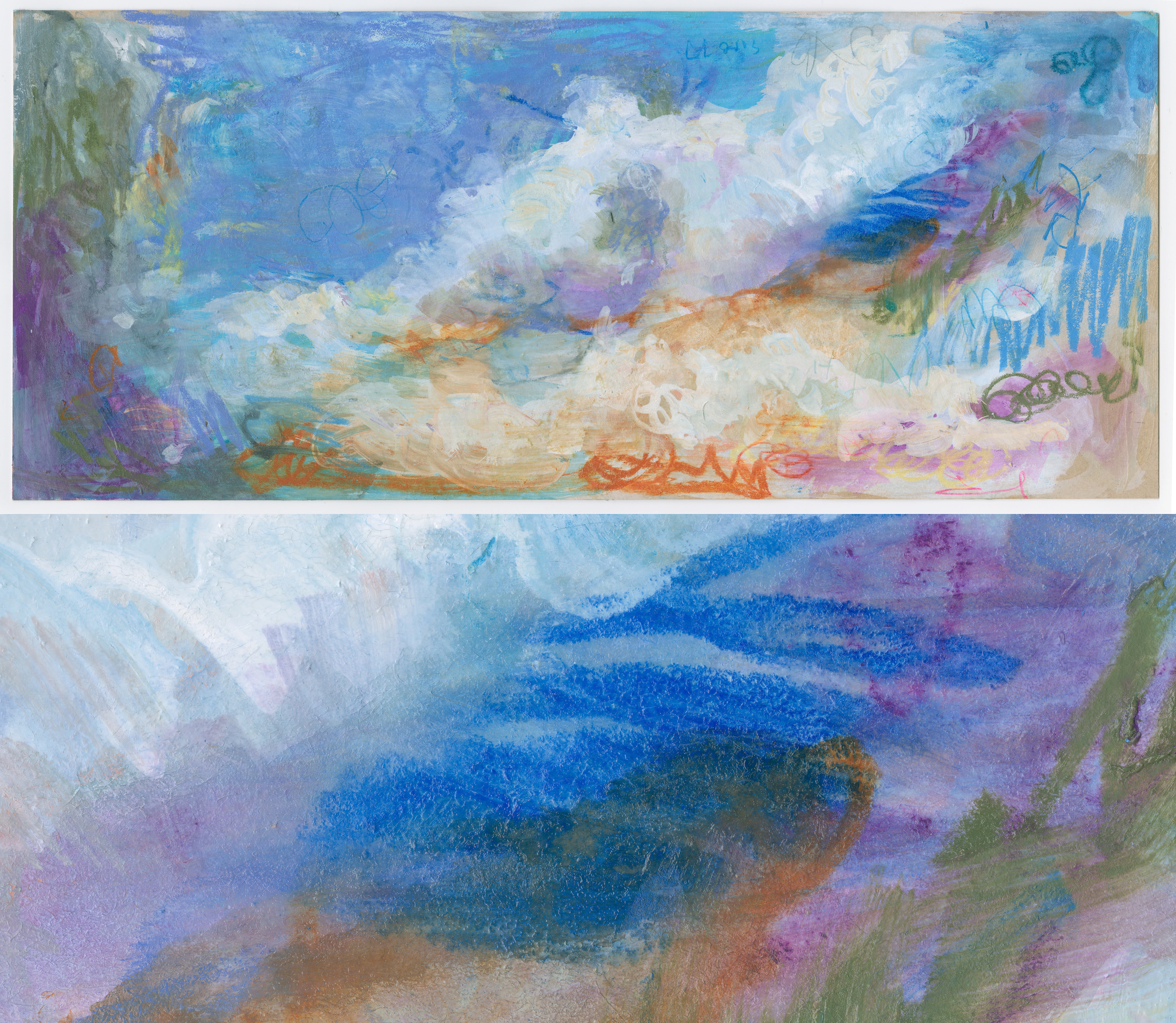 large size painting scan